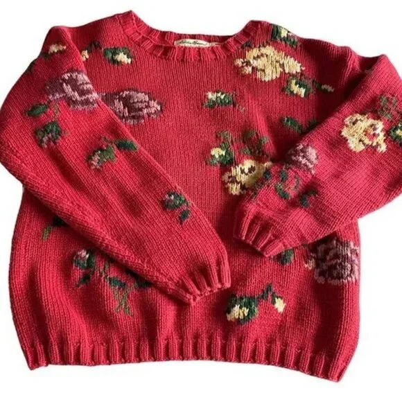 EDDIE BAUER - Sweater - Cotton - VTG - XL - Picture 3 of 10